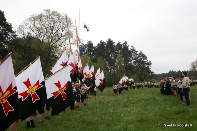 Drużyna harcerska na Wielkich Harcach Majowych