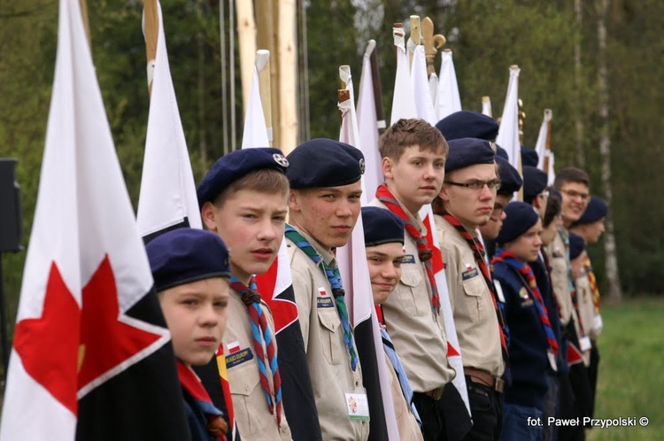 Drużyna harcerska na Wielkich Harcach Majowych