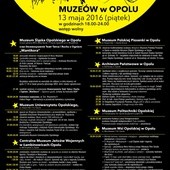 Program IX Nocy Muzeów w Opolu