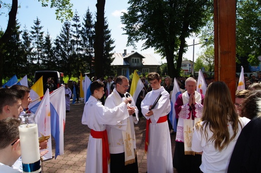 Symbole ŚDM w Chorzelowie