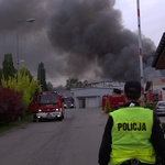 Pożar hali w Katowicach