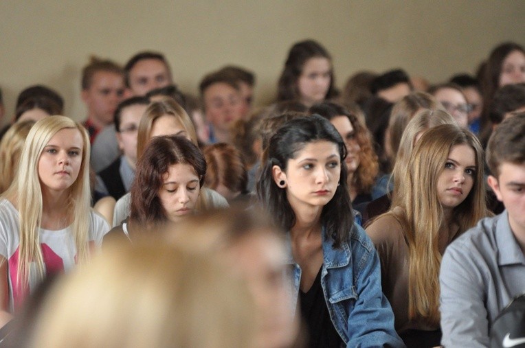 Znaki ŚDM w IV LO w Tarnowie