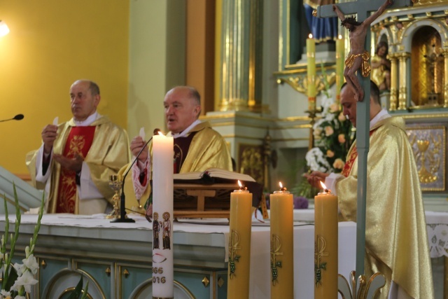 Kard. K. Nycz poświęcił figurę bł. Popiełuszki w Brzeszczach