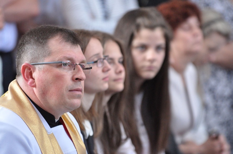 Kamień węgielny w kościele św. Jana Pawła II w Nowym Sączu