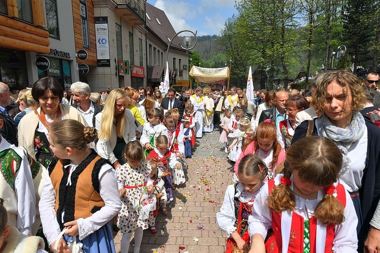 Boże Ciało 2016 - procesja w Zakopanem 