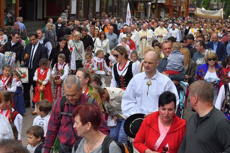 Boże Ciało 2016 - procesja w Zakopanem 