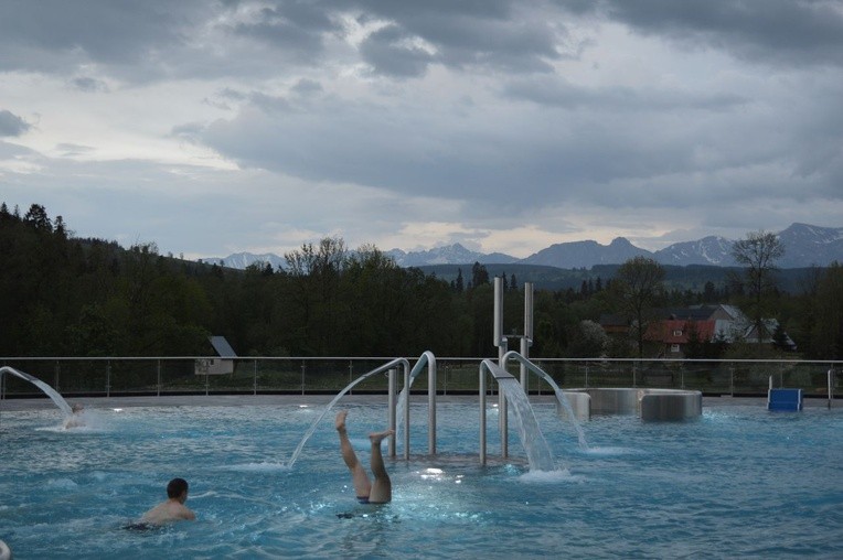Kąpiel z widokiem na Tatry