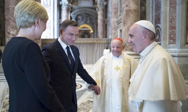 Andrzej Duda i papież Franciszek