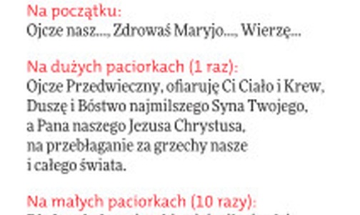 Koronka do Miłosierdzia Bożego