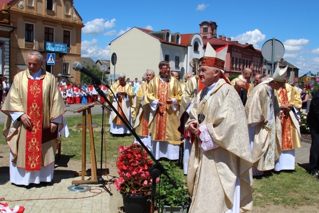 Poświęcenie pomnika św. abp. Bilczewskiego w Wilamowicach