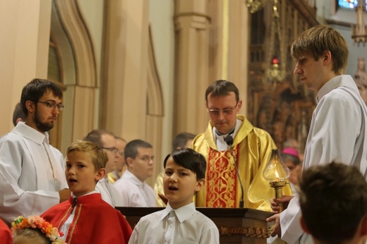 Poświęcenie pomnika św. abp. Bilczewskiego w Wilamowicach
