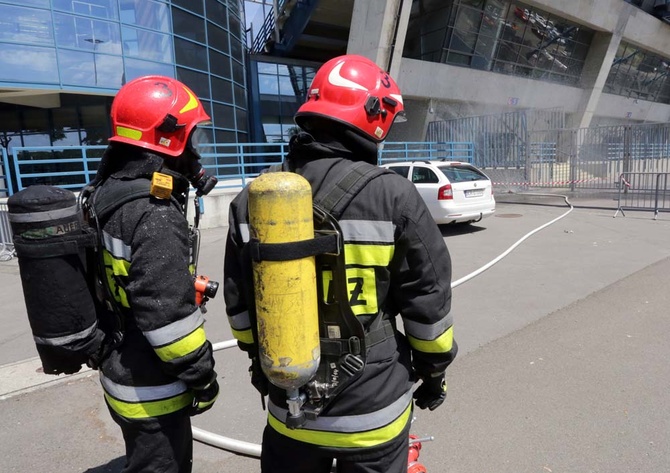 Ćwiczenia straży pożarnej przed ŚDM