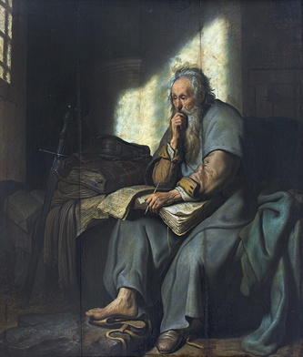 Rembrandt Harmenszoon van RijnŚw. Paweł w więzieniuolej na desce, 1627Galeria Państwowa Stuttgart