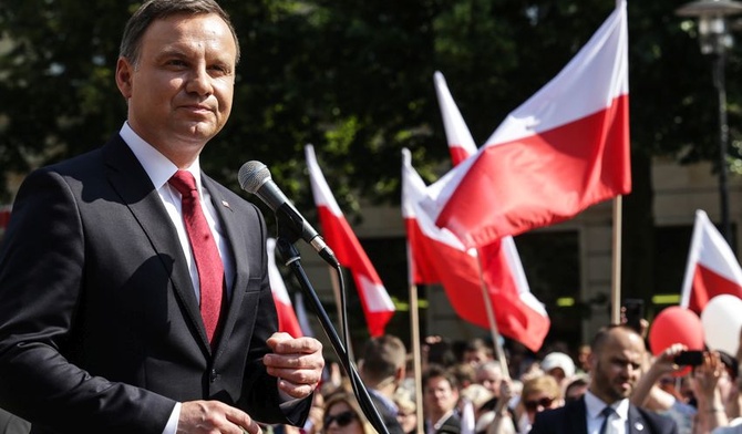 Andrzej Duda przemawia w Bieruniu