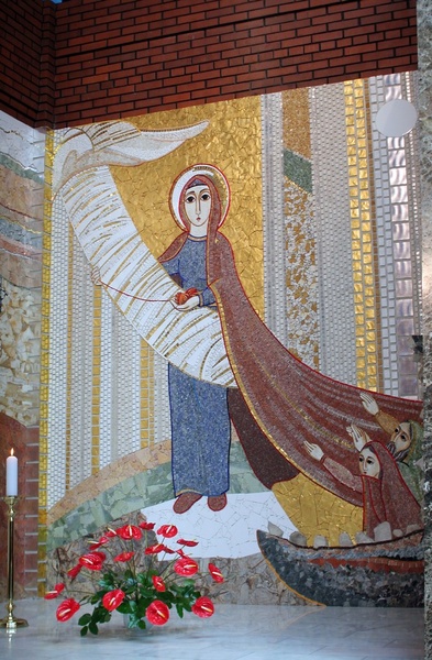 Abp Skworc błogosławi wizerunek Niepokalanej Jutrzenki Wolności w Katowicach