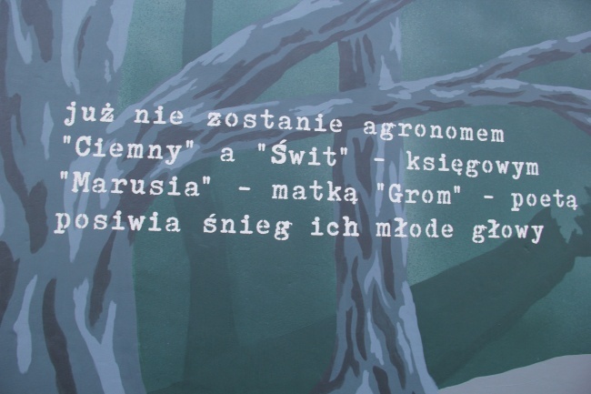 Mural z wizerunkami żołnierzy niezłomnych