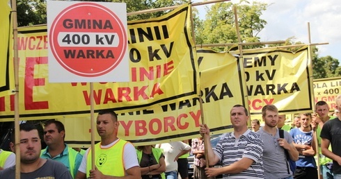 Mieszkańcy Warki i Chynowa chcą zmiany przebiegu inwestycji