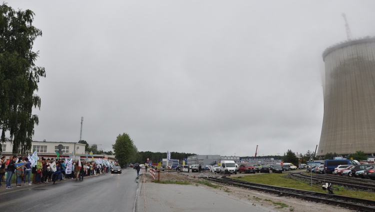 Protest przy Elektrowni Opole