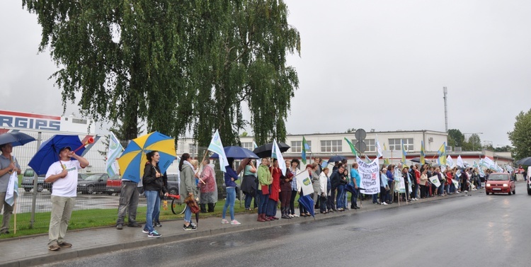 Protest przy Elektrowni Opole