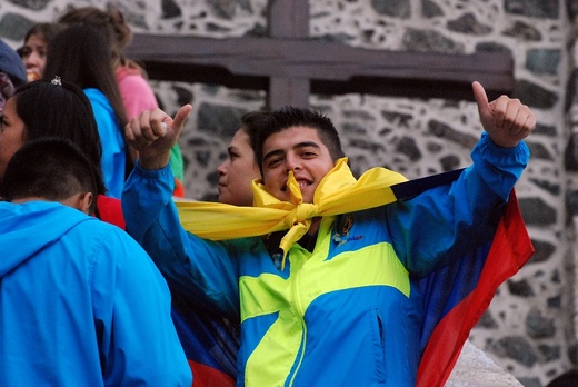 Kolumbijscy pielgrzymi na Ślęży
