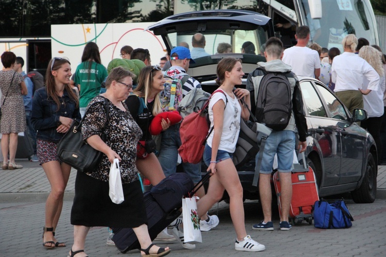 Powitanie włoskich pielgrzymów w Łowiczu