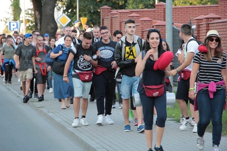 Powitanie włoskich pielgrzymów w Łowiczu