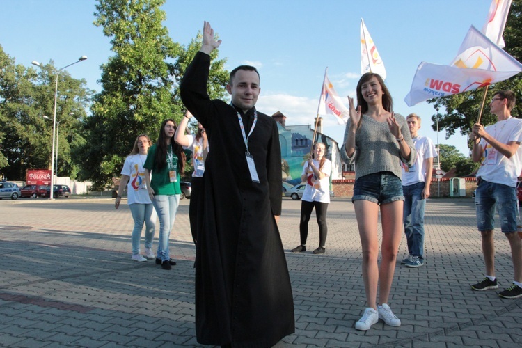 Powitanie włoskich pielgrzymów w Łowiczu