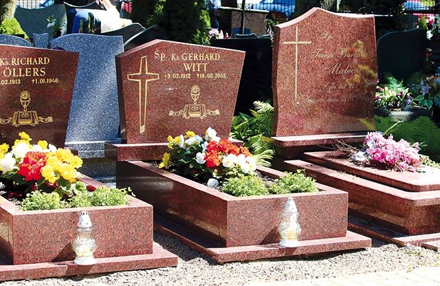 ▲	Grób ks. Gerarda Witta na elbląskim cmentarzu. 