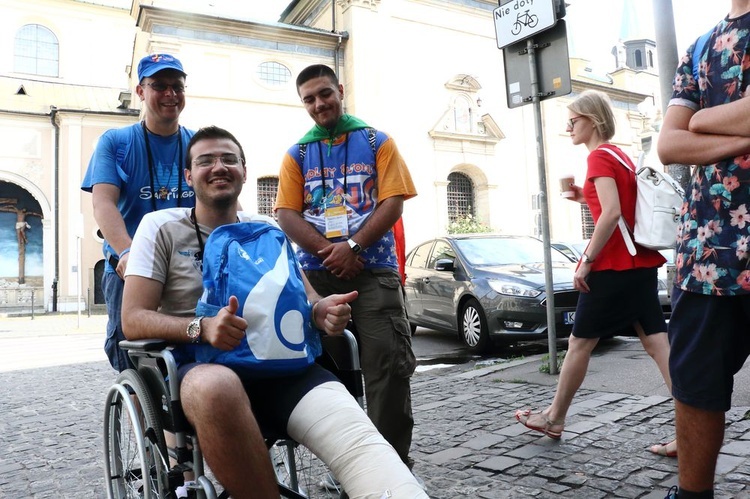 Pielgrzymi ŚDM na ulicach Krakowa