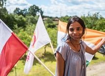 Sita przyjechała na ŚDM z Indii, gdzie mieszka w ośrodku Jeevodaya dla osób dotkniętych trądem.