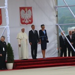 Pierwsze chwile papieża Franciszka w Polsce