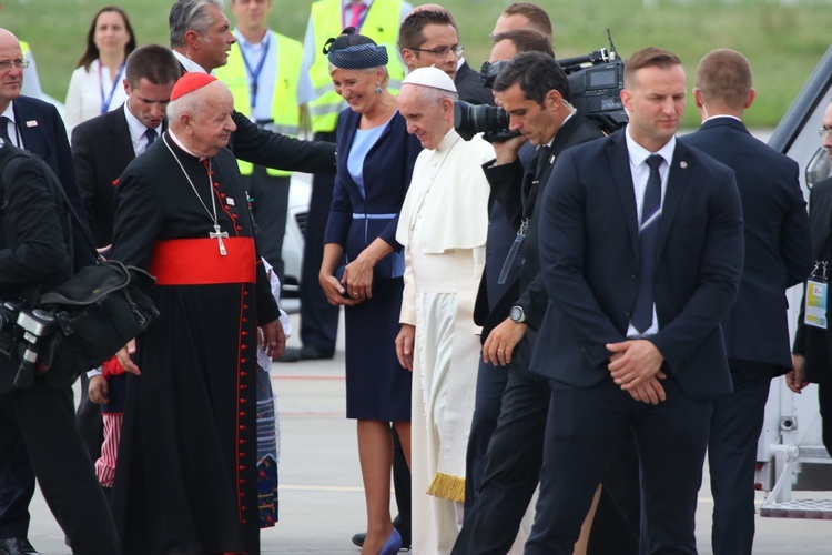 Pierwsze chwile papieża Franciszka w Polsce