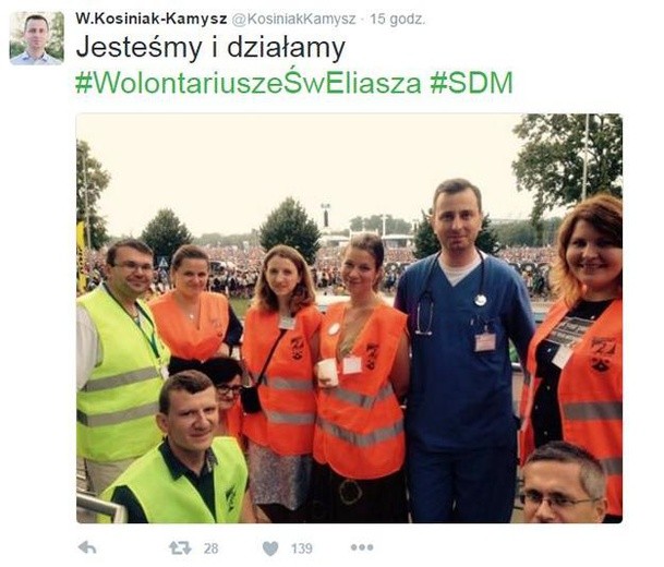 Kosiniak-Kamysz wolontariuszem na ŚDM