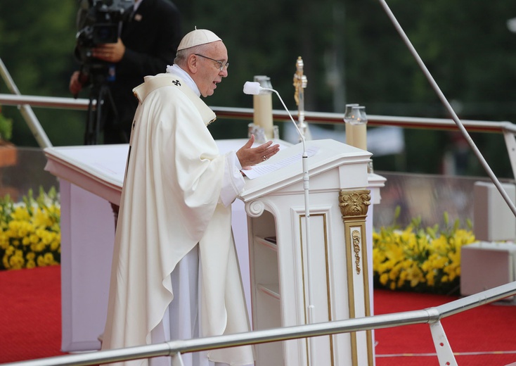 Franciszek u stóp Maryi