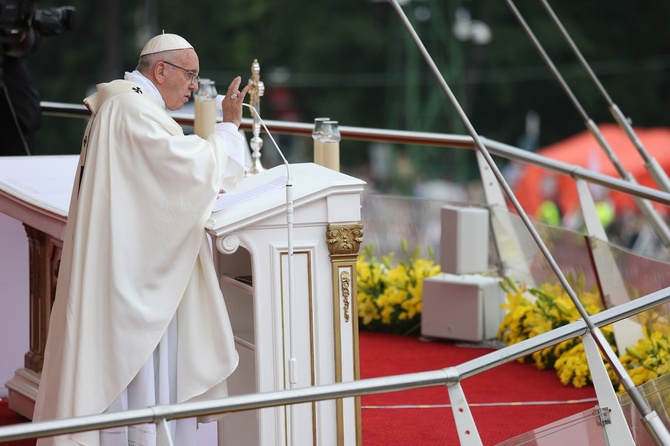 Franciszek u stóp Maryi