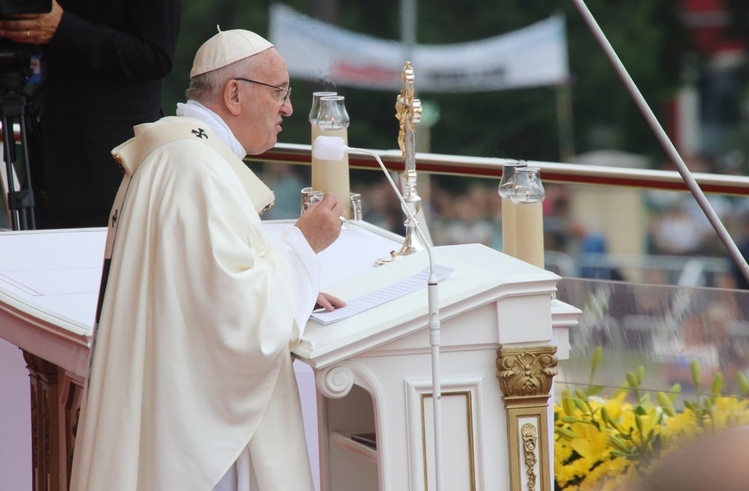 Franciszek u stóp Maryi