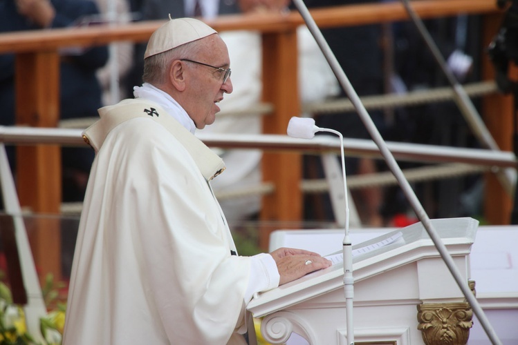 Franciszek u stóp Maryi