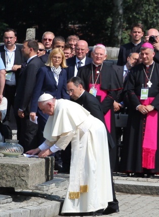 Wizyta papieża Franciszka w Birkenau