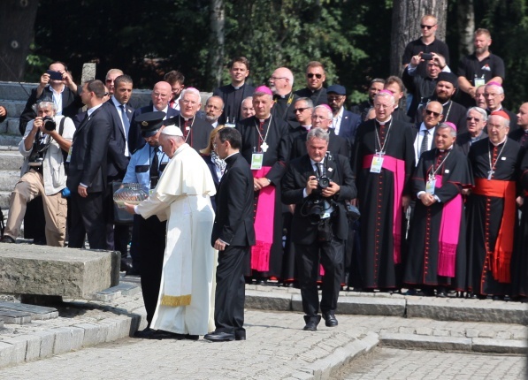 Wizyta papieża Franciszka w Birkenau