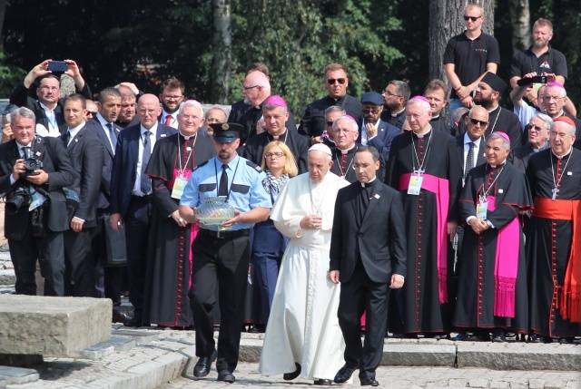 Wizyta papieża Franciszka w Birkenau