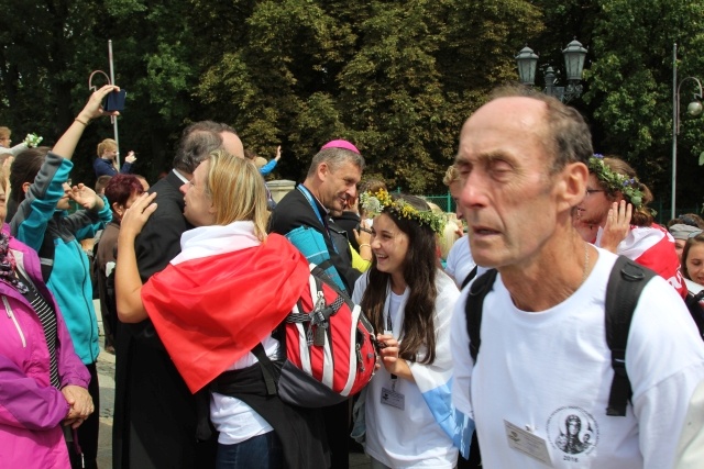 Powitanie 30. Pieszej Pielgrzymki Andrychowskiej na Jasnej Górze