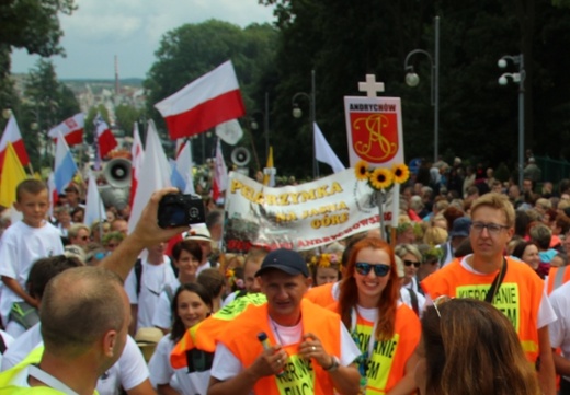 Powitanie 30. Pieszej Pielgrzymki Andrychowskiej na Jasnej Górze