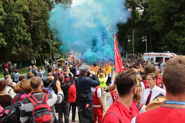 Powitanie 30. Pieszej Pielgrzymki Andrychowskiej na Jasnej Górze