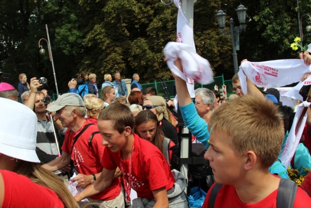 Powitanie 25. Pieszej Pielgrzymki Cieszyńskiej na Jasnej Górze