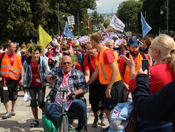 Powitanie 25. Pieszej Pielgrzymki Cieszyńskiej na Jasnej Górze