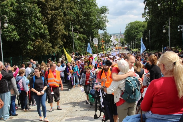 Powitanie 25. Pieszej Pielgrzymki Cieszyńskiej na Jasnej Górze