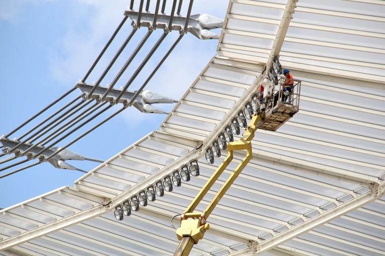 Stadion Śląski rok przed otwarciem