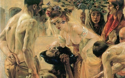 Lovis Corinth "Salome". Olej na płótnie, 1900 r. Muzeum Sztuk Pięknych, Lipsk