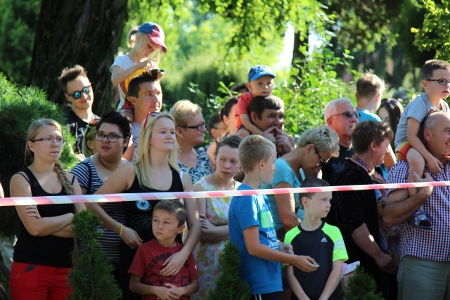 Pożar kościoła w Jawiszowicach - ćwiczenia strażaków