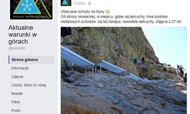 Budują schody na... Rysy
